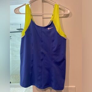 Nike Dri-Fit Blue/Yellow Medium Tank Top